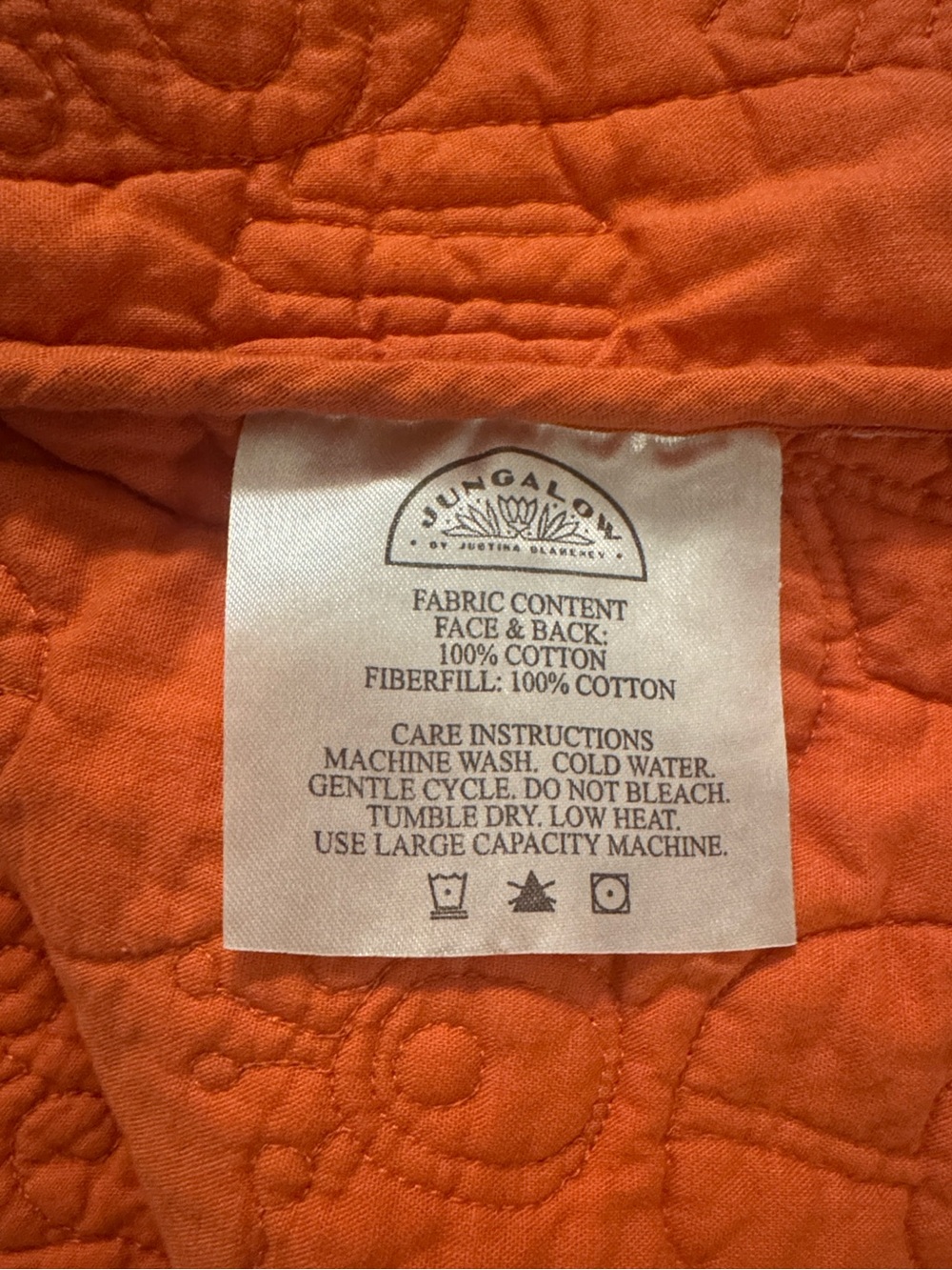 Jungalow Peking Hamsa Quilted Coat Coral Size M/L - Picture 10 of 12